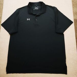 Under Armour Men's Black Polo Golf Short Sleeve Shirt #5